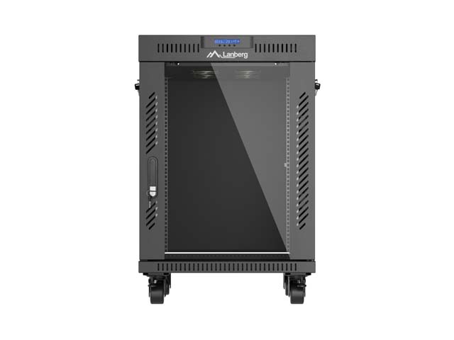 LANBERG 19 15U 600x600 freist. LCD Glastür V2 (FlatPack) sw (Speditionsversand) 19 Gehäuse
