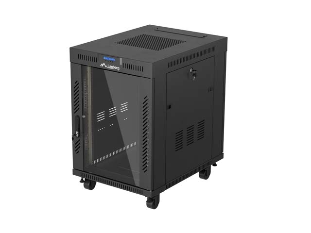 LANBERG 19 15U 600x800 freist. LCD Glastür (FlatPack) sw (Speditionsversand) 19 Gehäuse