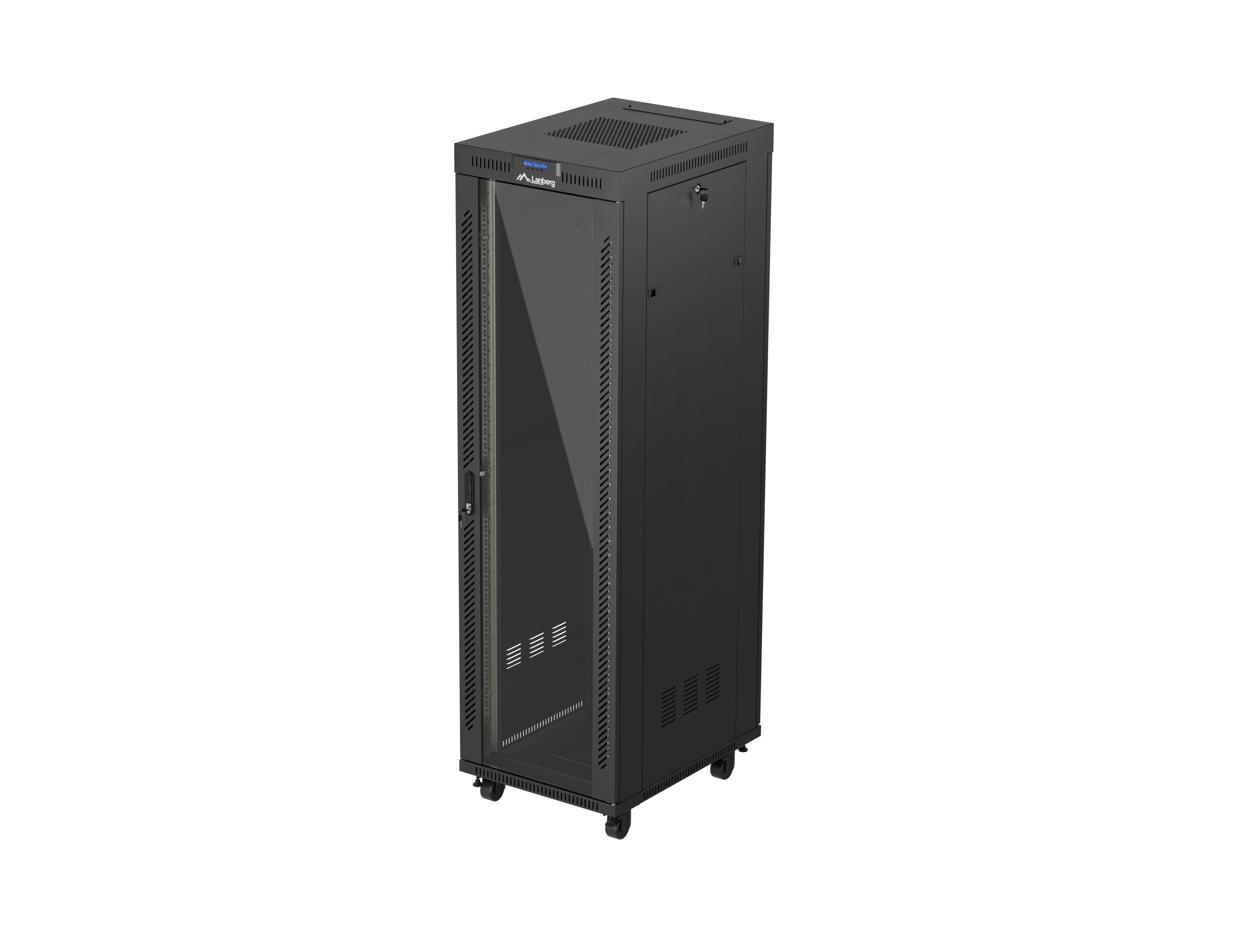 Lanberg FF01-6842-12BL rack cabinet 42U Freestanding rack Black