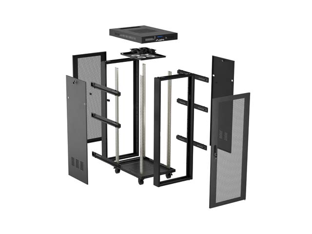 LANBERG 19 42U 600x800 freist. LCD perfor. Tür (FlatPack)sw (Speditionsversand) 19 Gehäuse