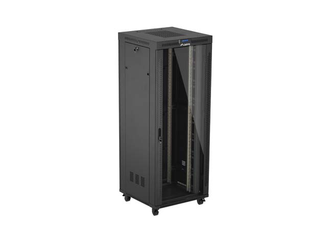 LANBERG 19" 42U 800x800 freist. LCD Glastür (FlatPack) sw (Speditionsversand)