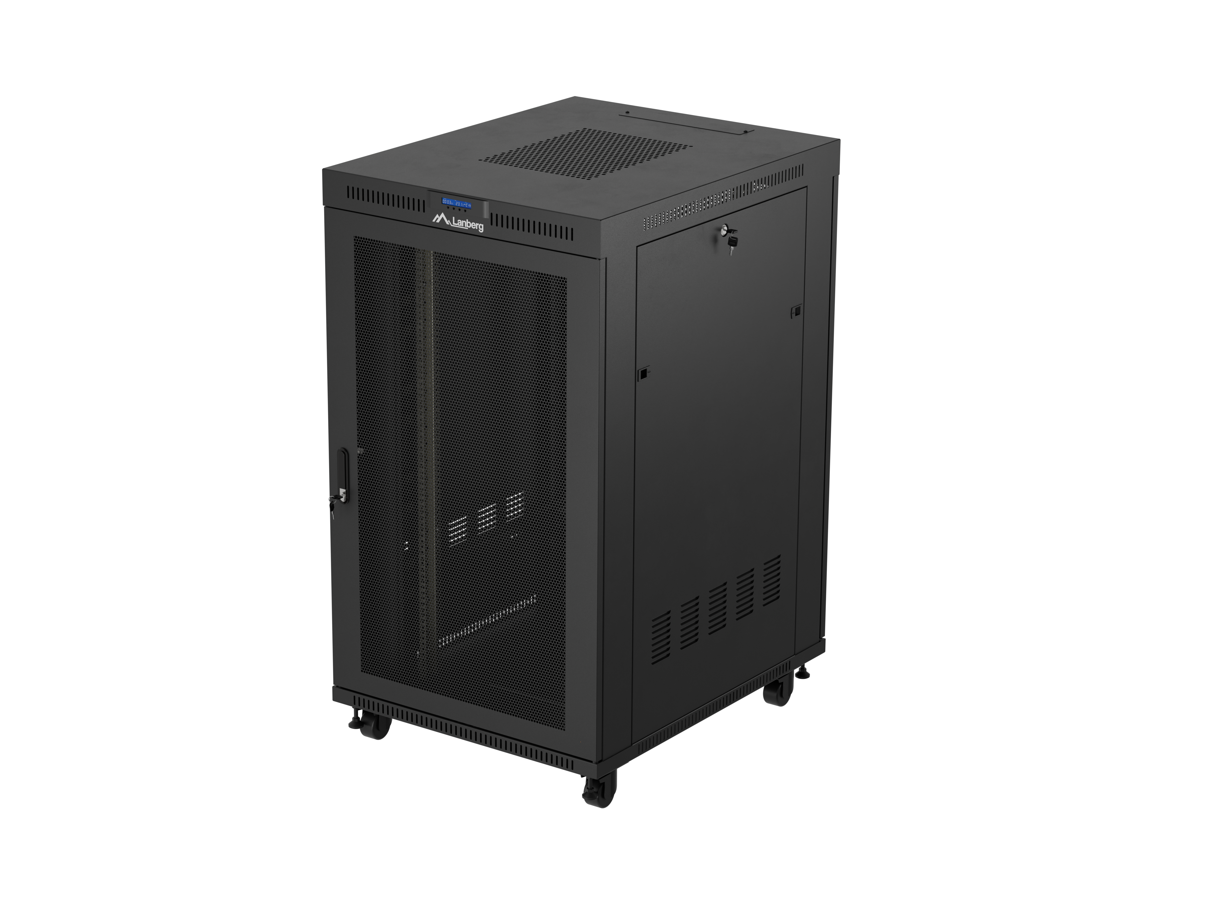 Lanberg FF01-8027-23BL rack cabinet 27U Freestanding rack Black