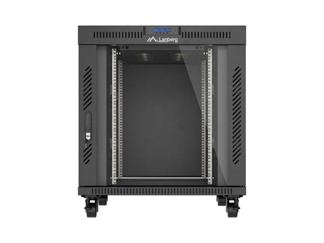 LANBERG 19 15U 800x1000 freist. LCD Glastür (FlatPack) sw (Speditionsversand)