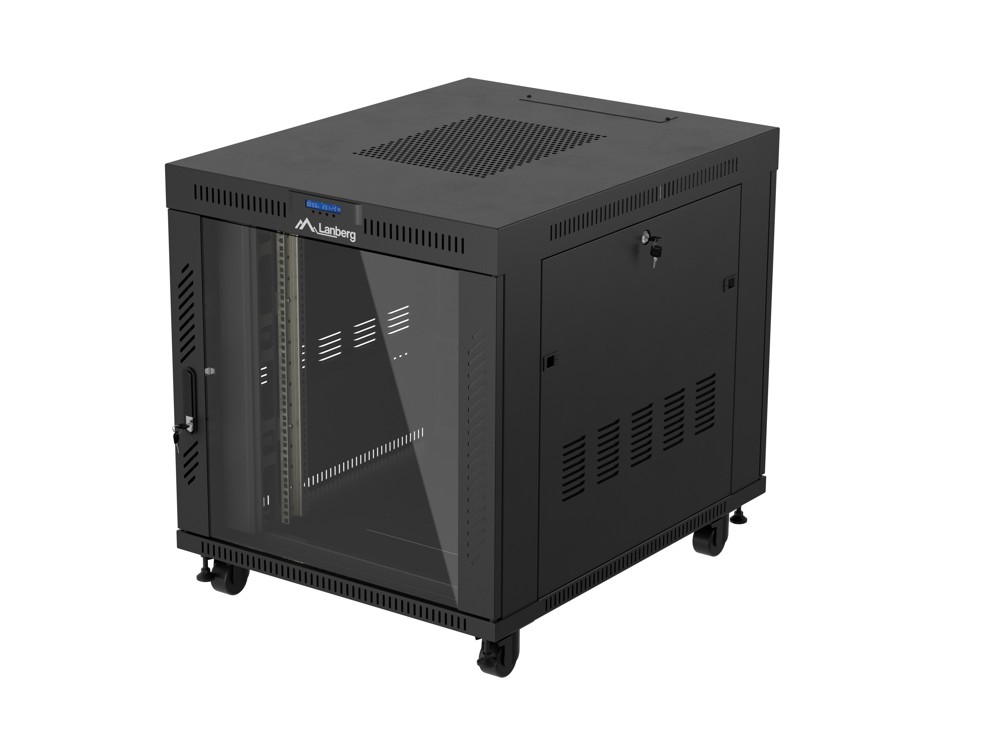 Lanberg FF01-8015-12BL rack cabinet 15U Freestanding rack Black
