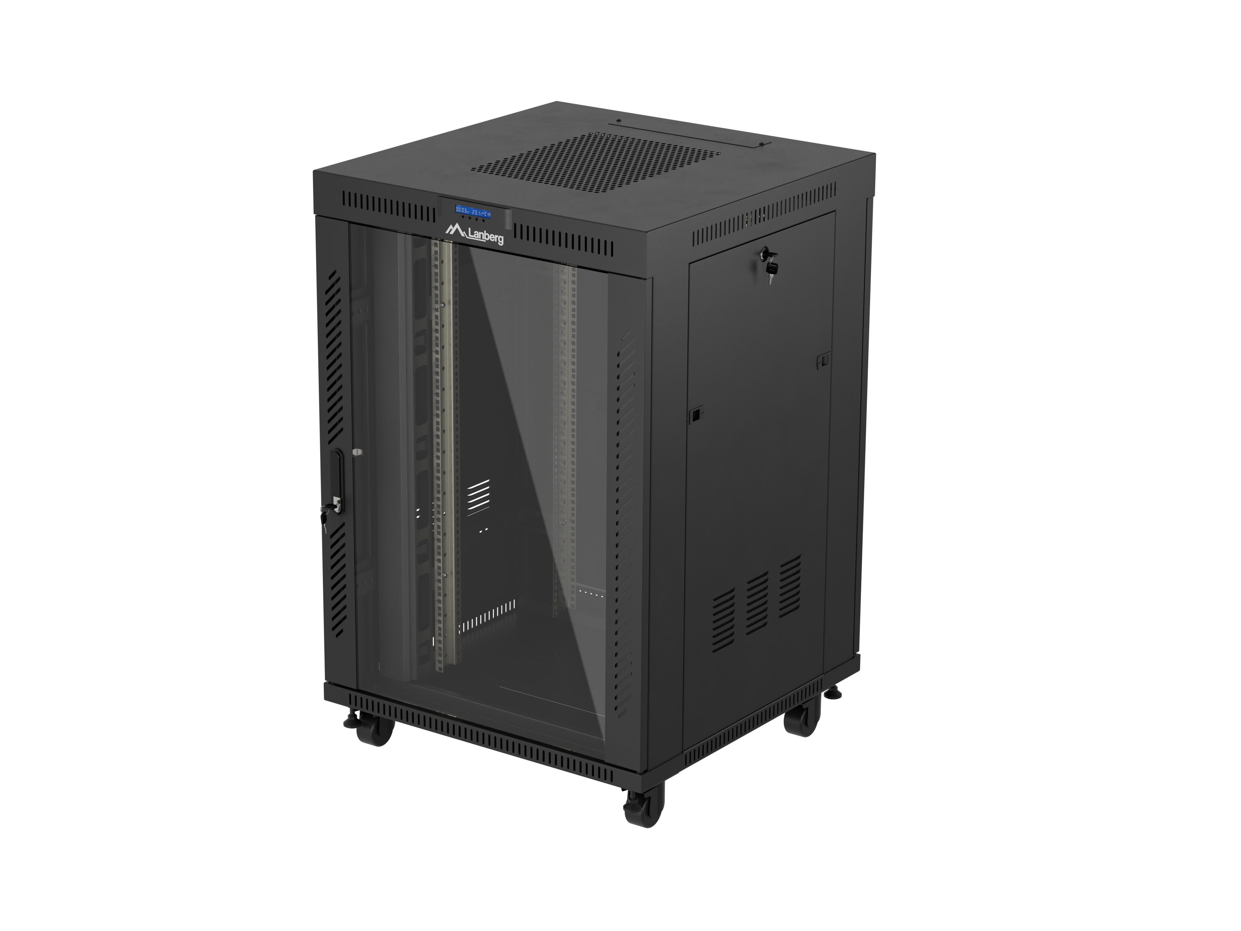 Lanberg FF01-8822-12BL rack cabinet 22U Freestanding rack Black