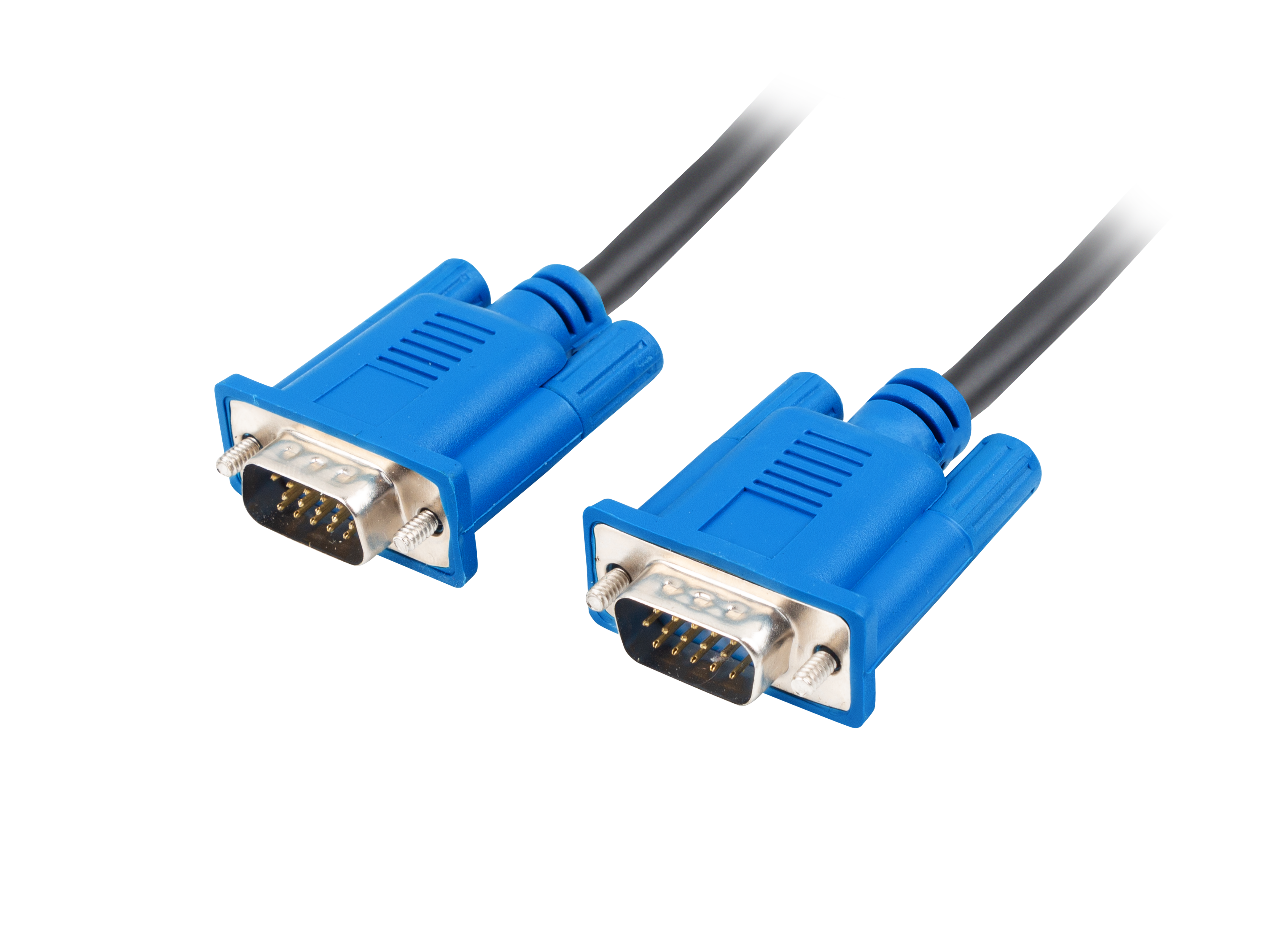 Lanberg CA-VGAC-10CU-0050-BK VGA cable 5 m VGA (D-Sub) Black, Blue
