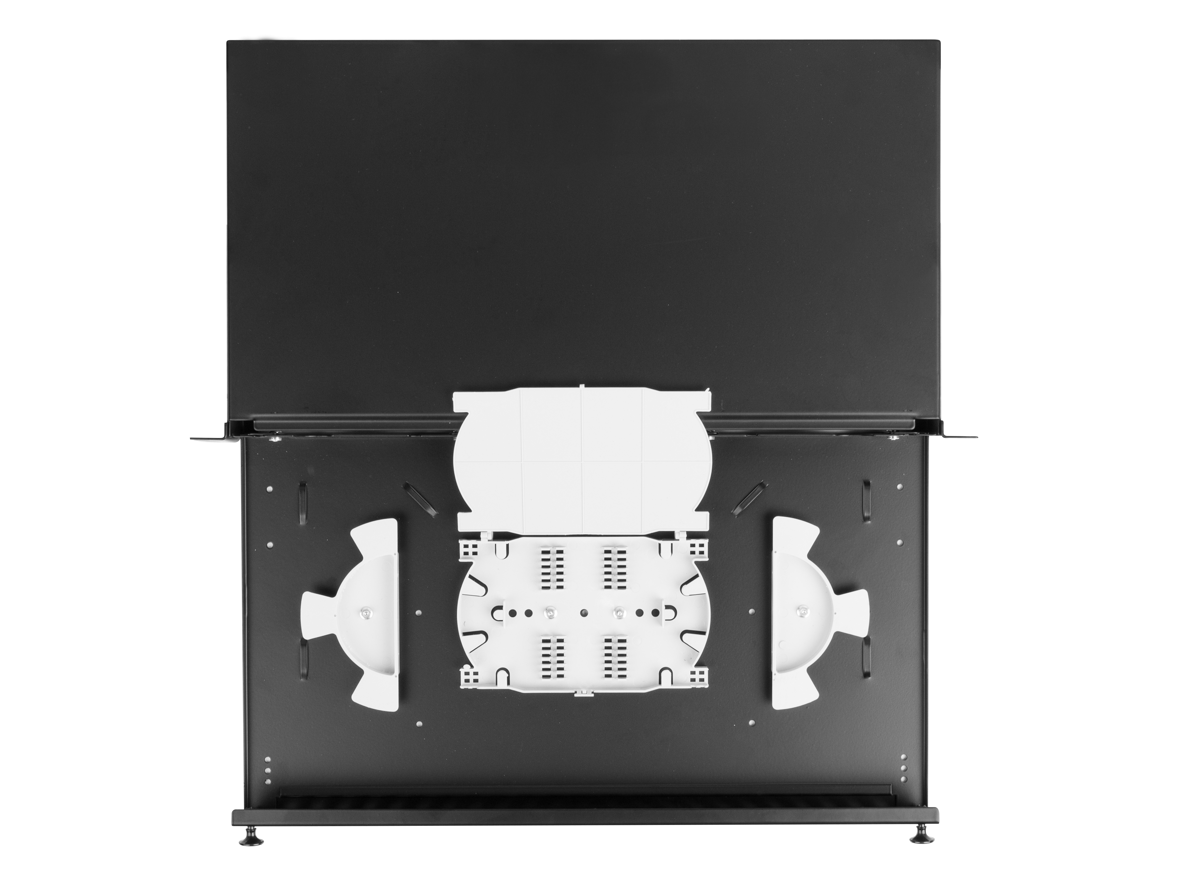 RACKMOUNT 19" 1U FIBER PATCH PANEL LANBERG 12XSC DUPLEX / 12XLC QUAD BLACK + ACCESSORIES