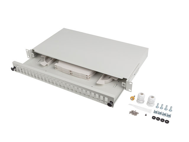 LANBERG 19 Fiber Patchpanel 1U 24xSC DUPLEX/24xLC QUAD gr Patchpanel
