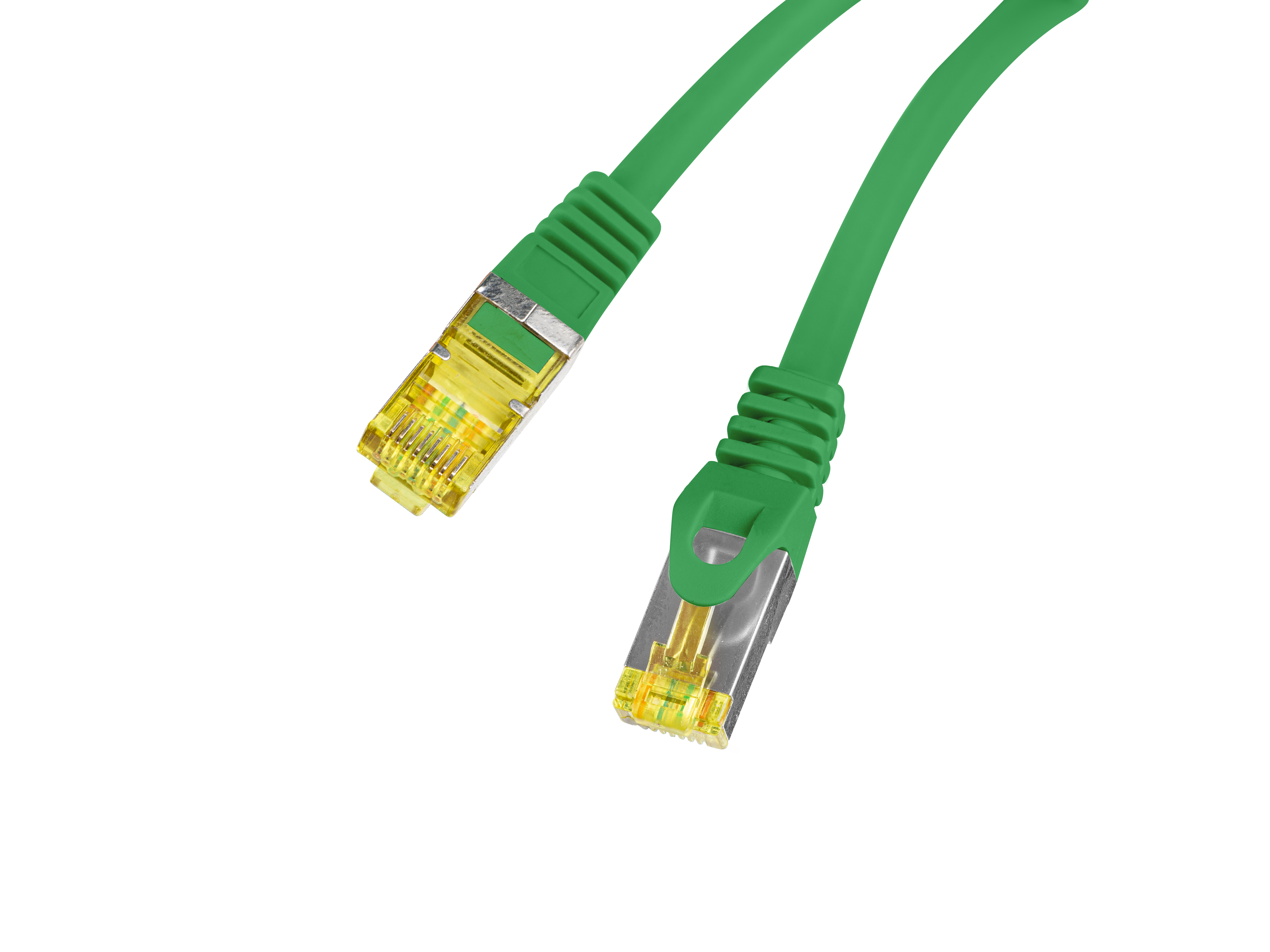 PATCHCORD CAT.6A S/FTP LSZH CU 0.25M GREEN FLUKE PASSED LANBERG