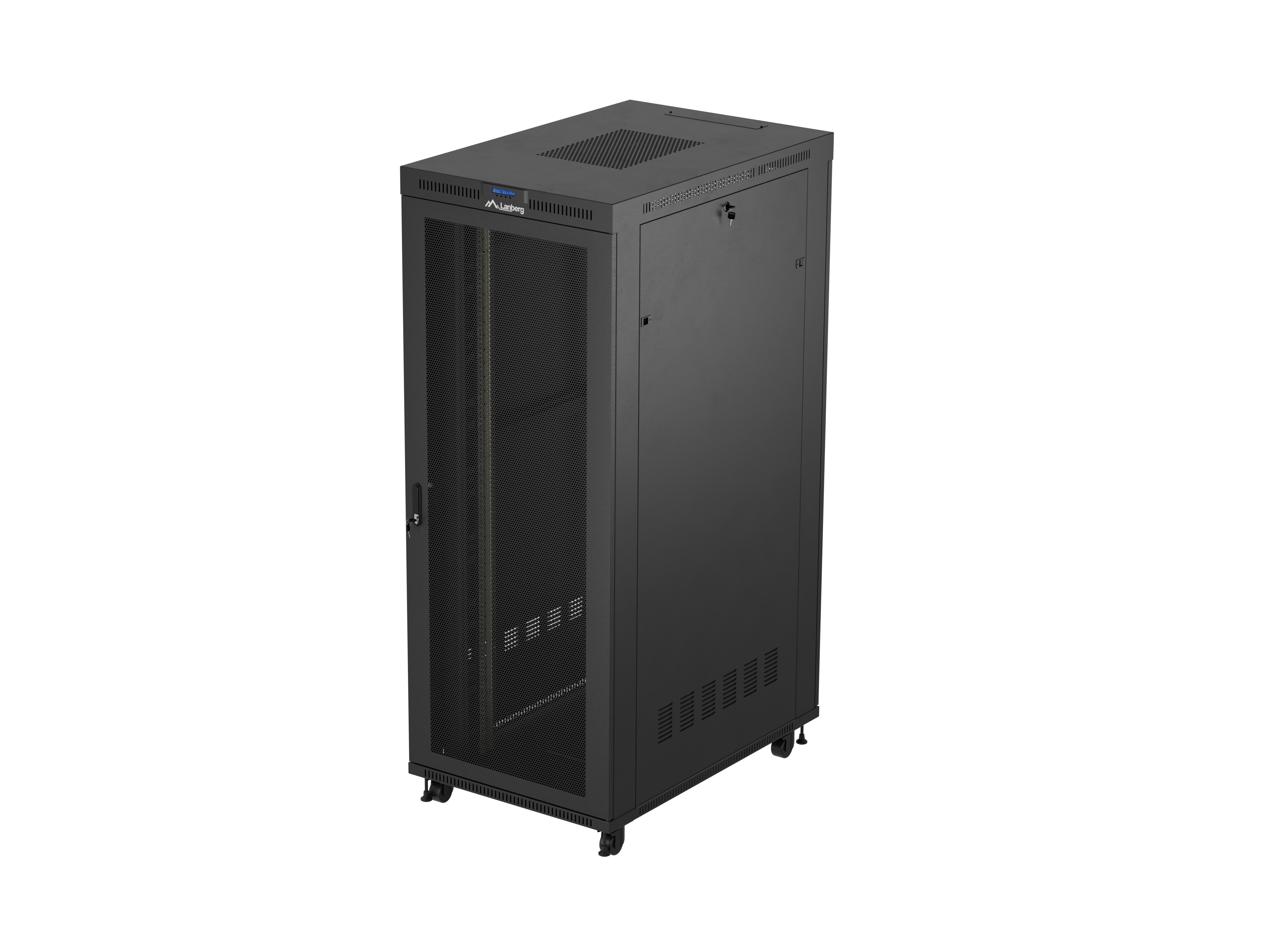 RACK CABINET 19" FREE-STANDING 42U/800X1200 (FLAT PACK) WITH MESH DOOR LCD BLACK LANBERG V2