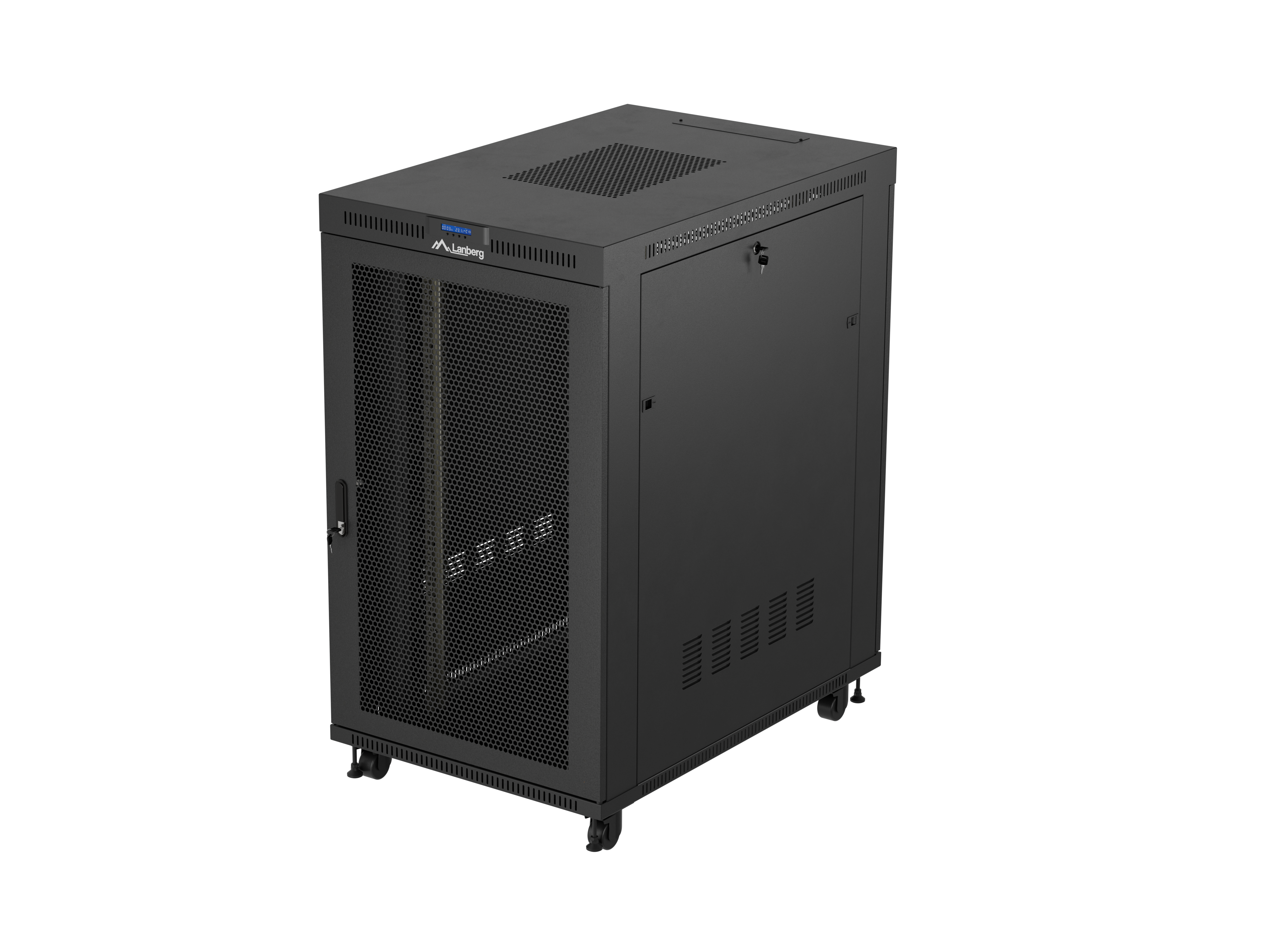 Lanberg FF01-8227-23BL rack cabinet 27U Freestanding rack Black
