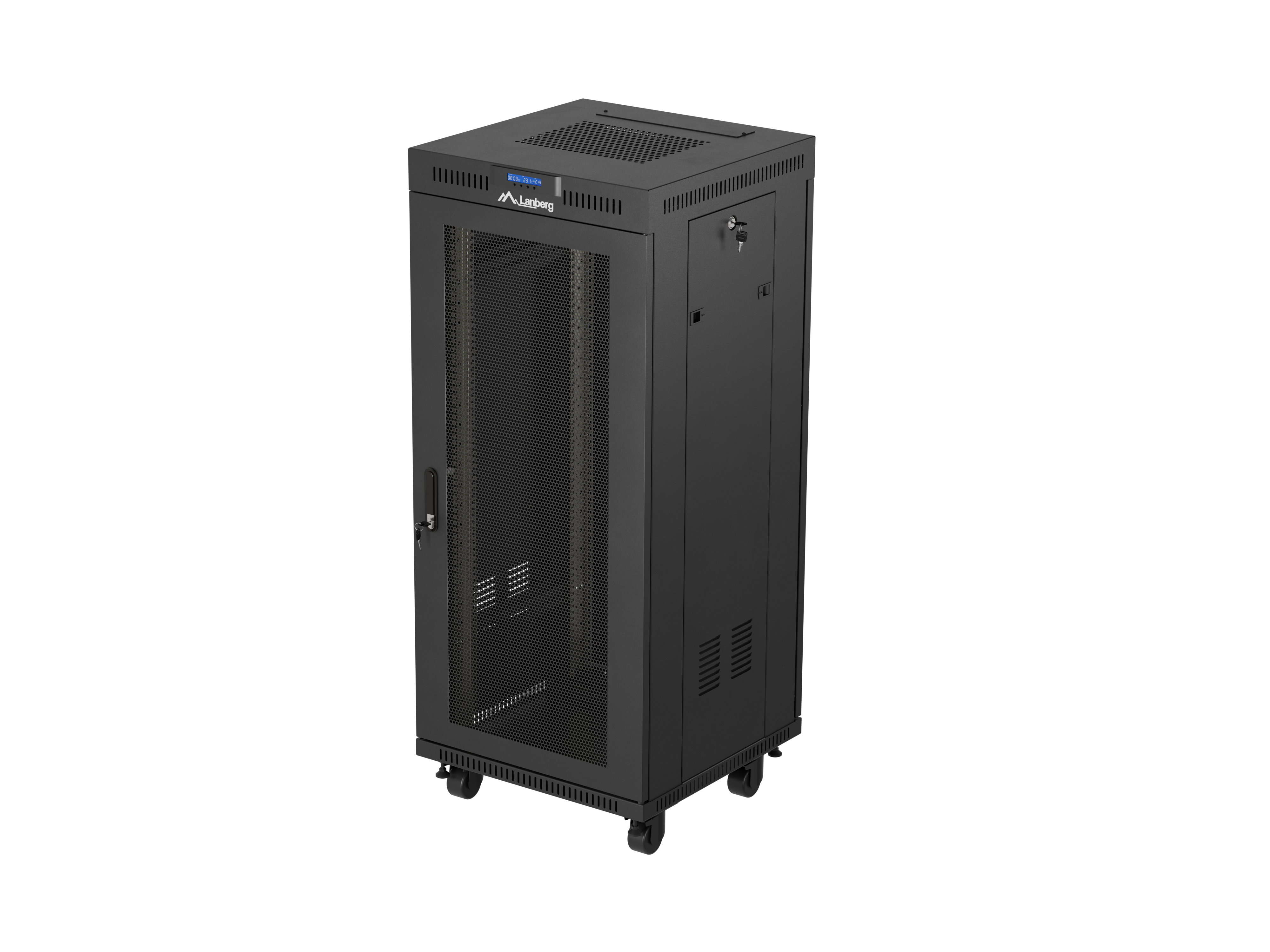 Lanberg FF01-6627-23BL rack cabinet 27U Freestanding rack Black