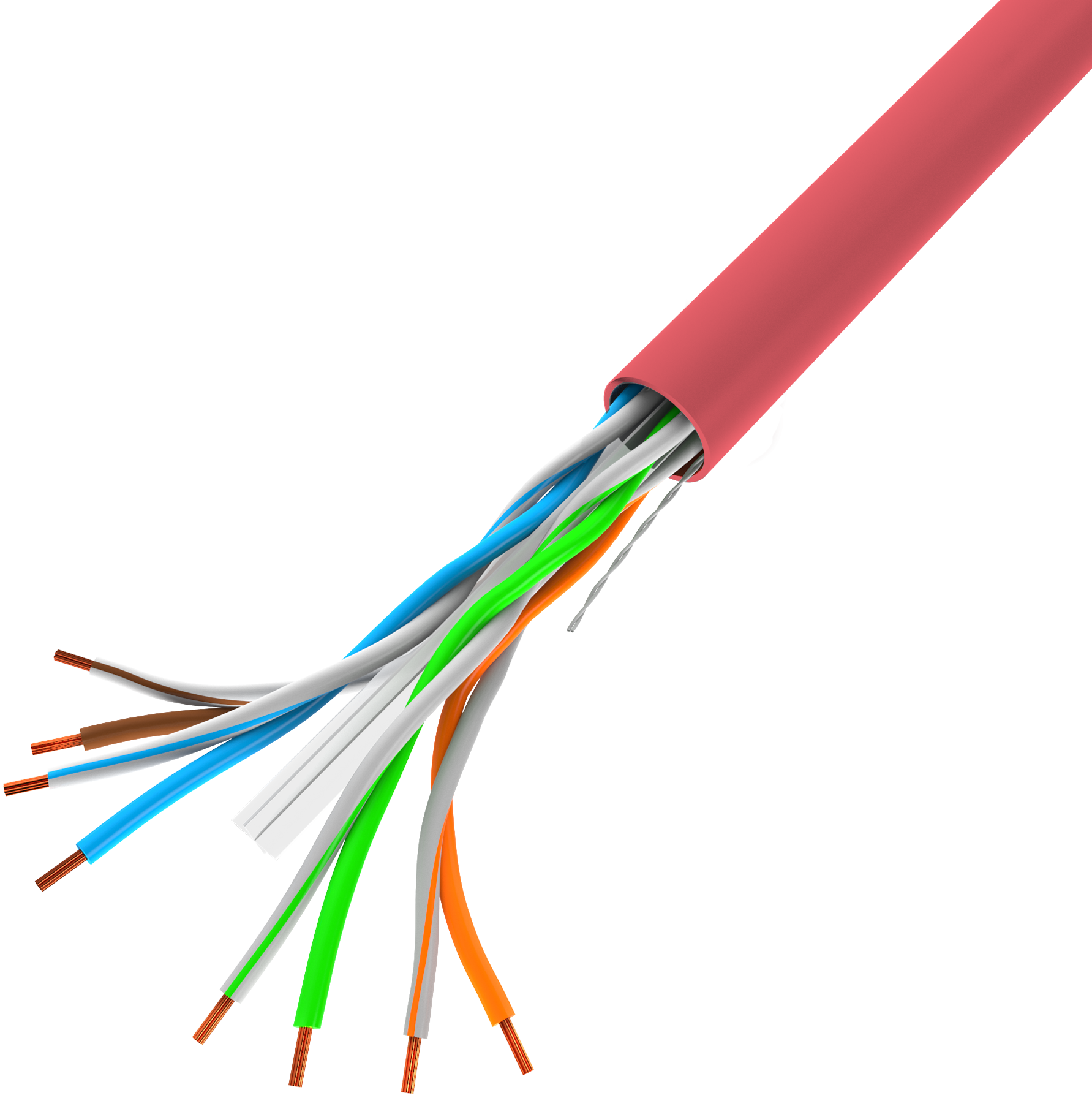 LANBERG UTP CABLE 1GB/S 305M CCA WIRE RED
