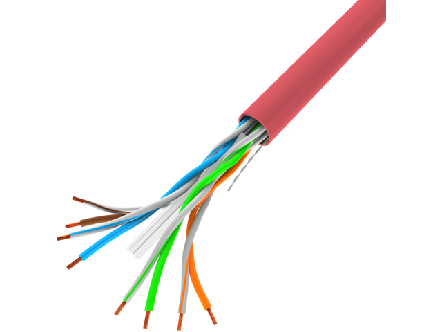 LANBERG LAN-Kabel 1Gb/s 305m Solid CCA rot