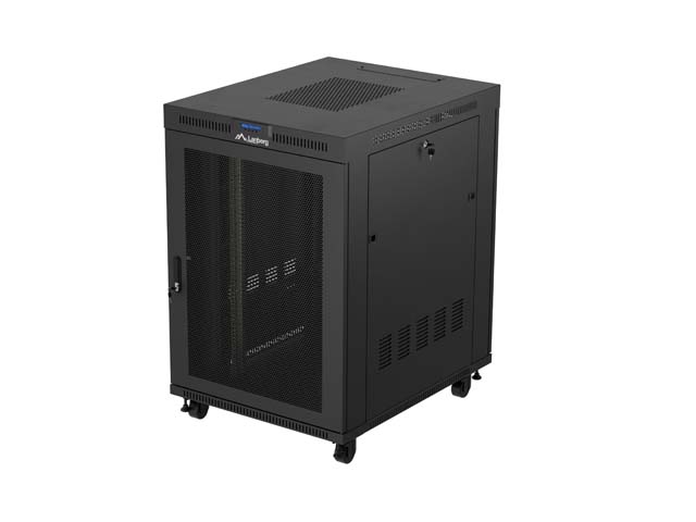 LANBERG 19" 22U 800x1000 freist. LCD perfor.Tür (FlatPack)sw (Speditionsversand)