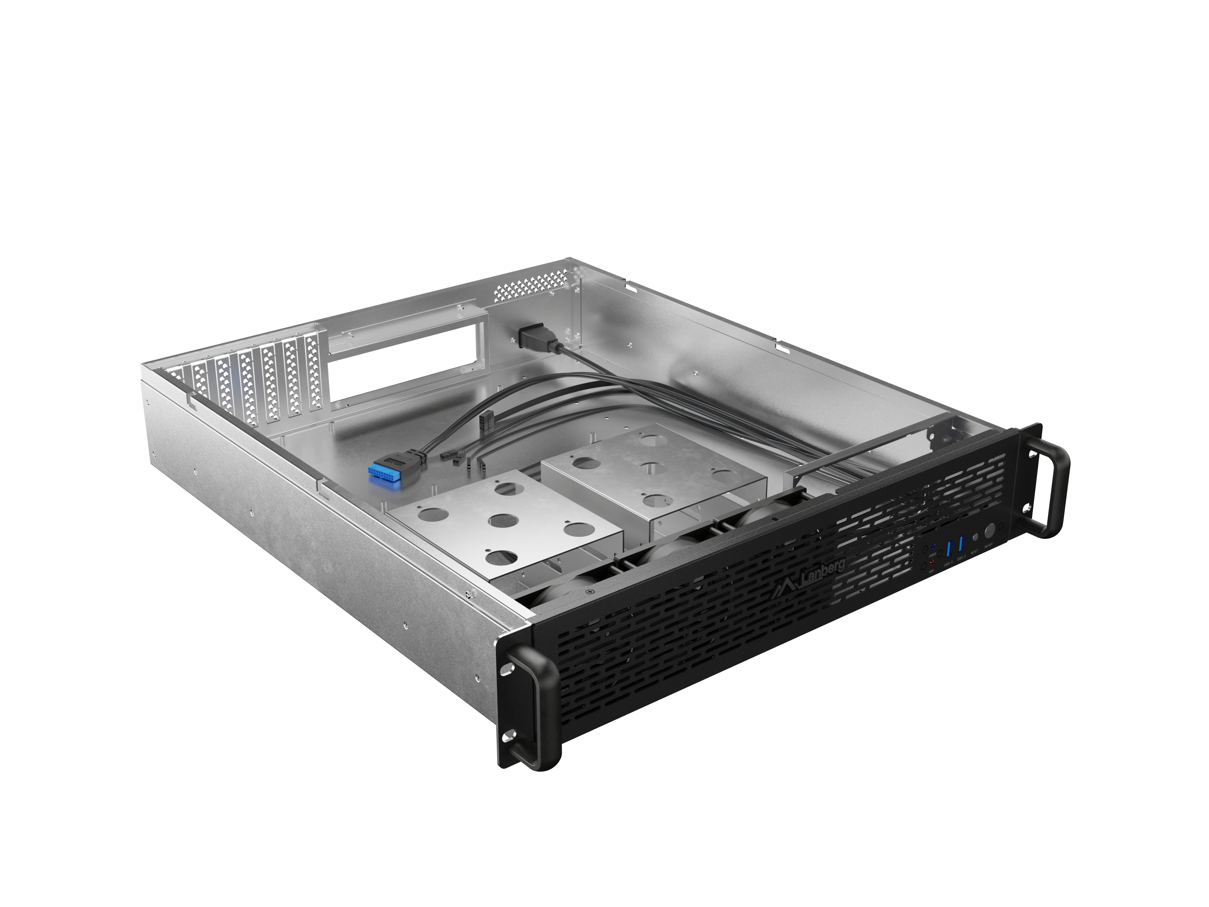 Lanberg SC01-5202-12B modular server chassis Rack (2U) 0 GB