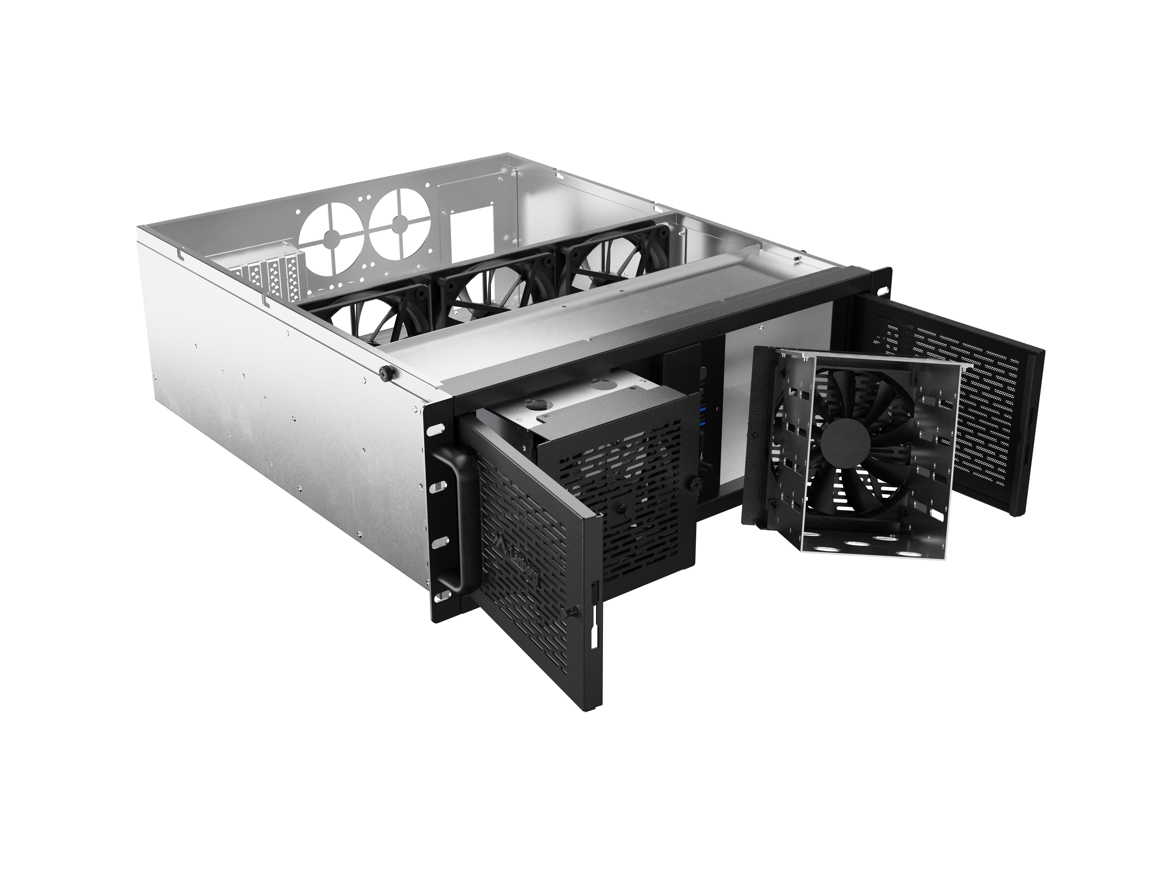 Lanberg SC01-5204-12B modular server chassis Rack (4U) 0 GB