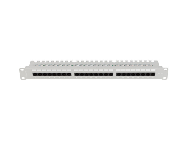 LANBERG 19 Patchpanel 1U 24-Port CAT.5E UTP + Kabelorg. gr