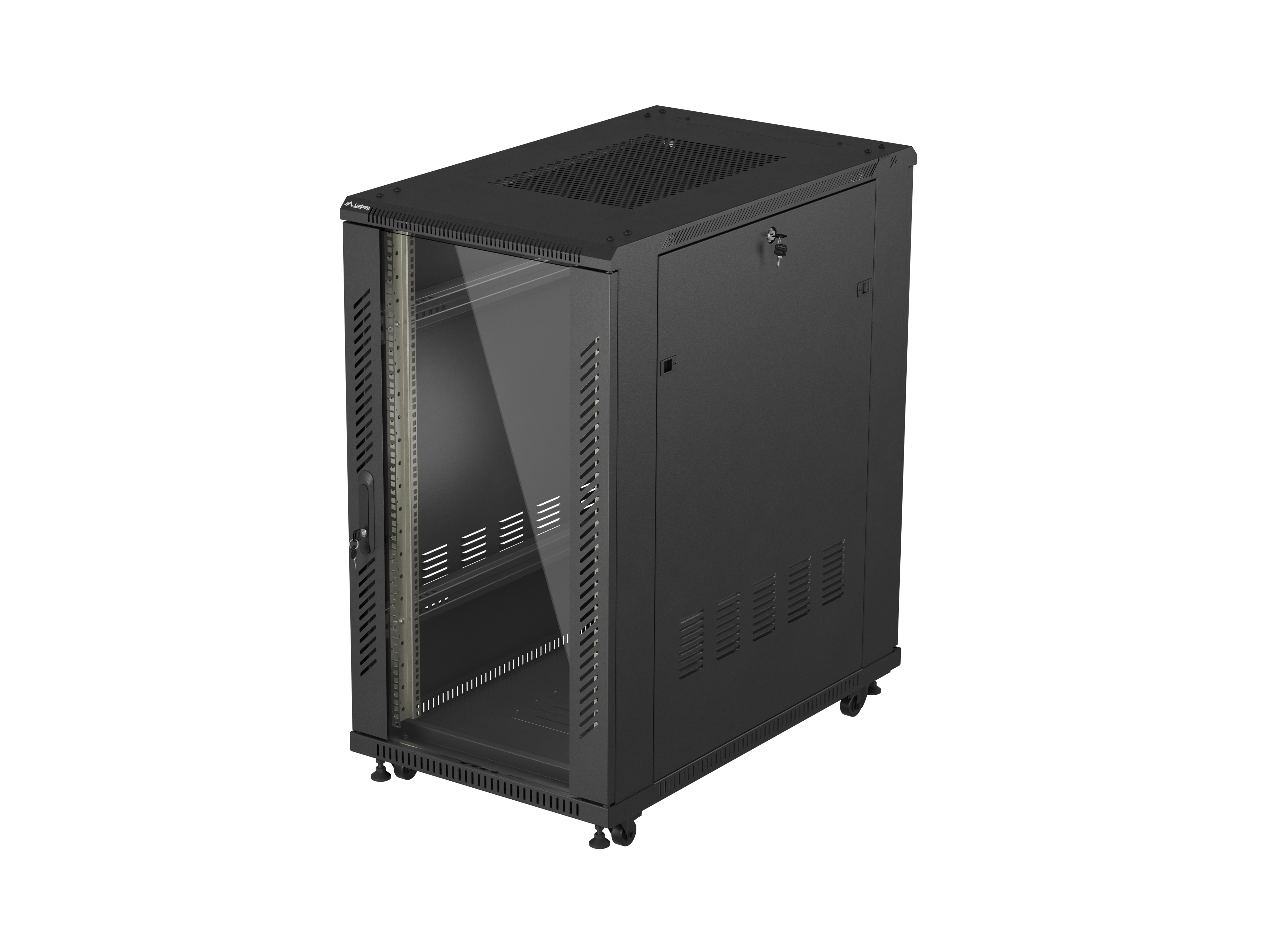 Lanberg FF01-6022-12B rack cabinet 22U Freestanding rack Black