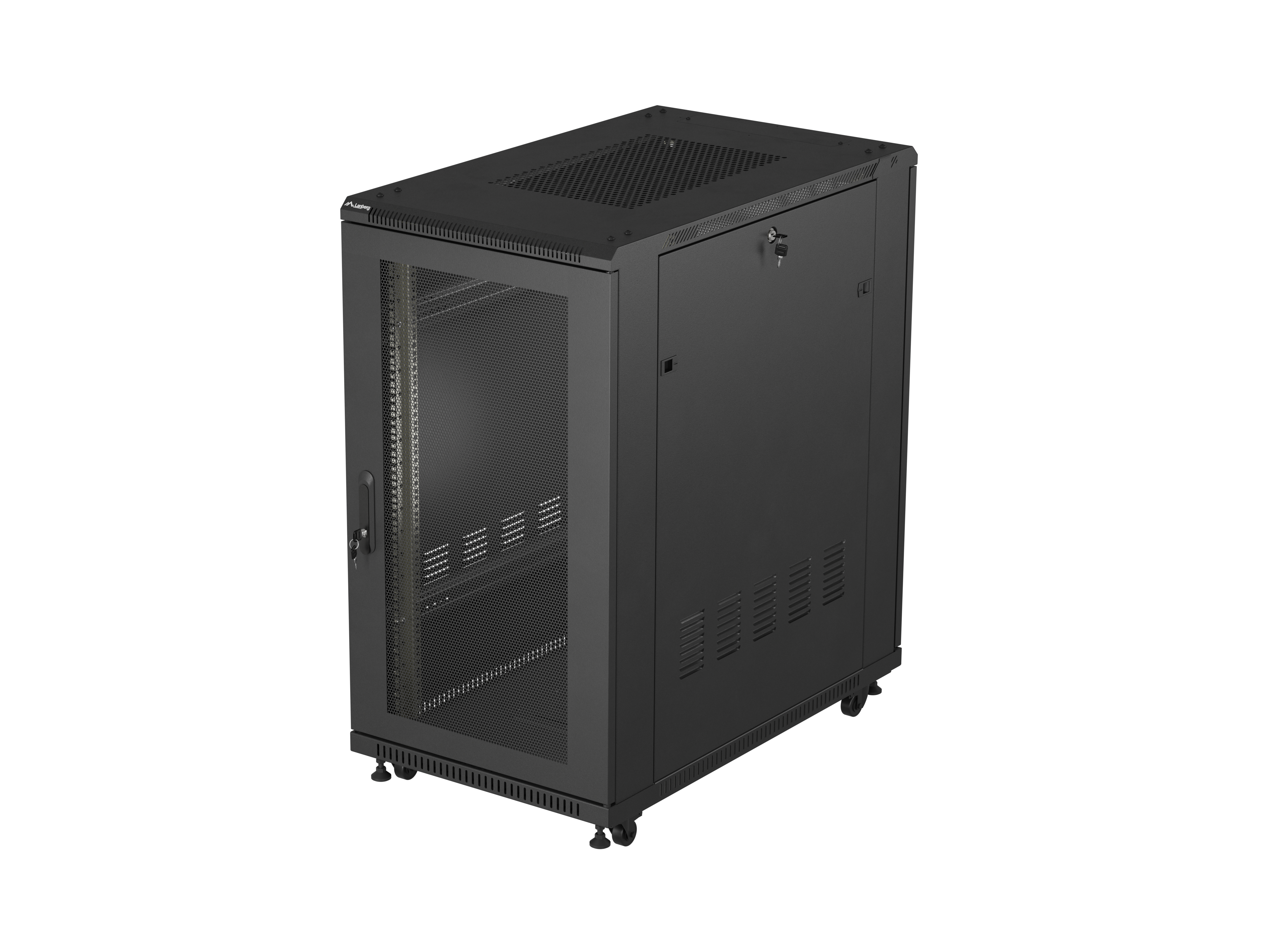 Lanberg FF01-6022-23B rack cabinet 22U Freestanding rack Black