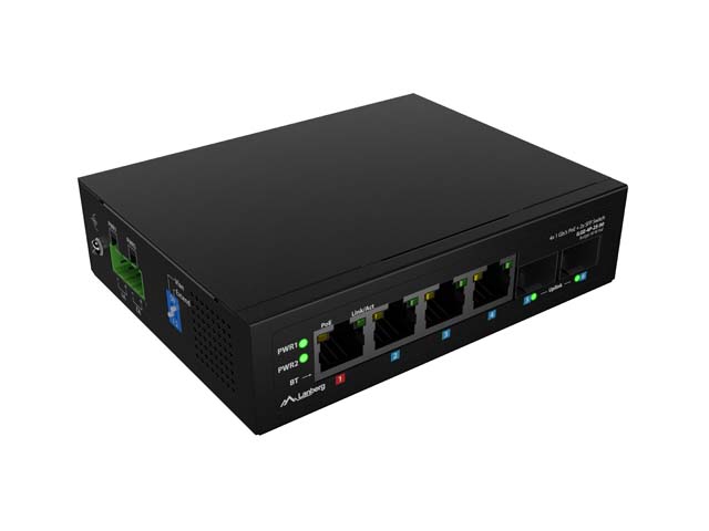 LANBERG Switch ILGE-4P-2S-90 Light Indus.PoE 1xBT 3xAT 2xSFP