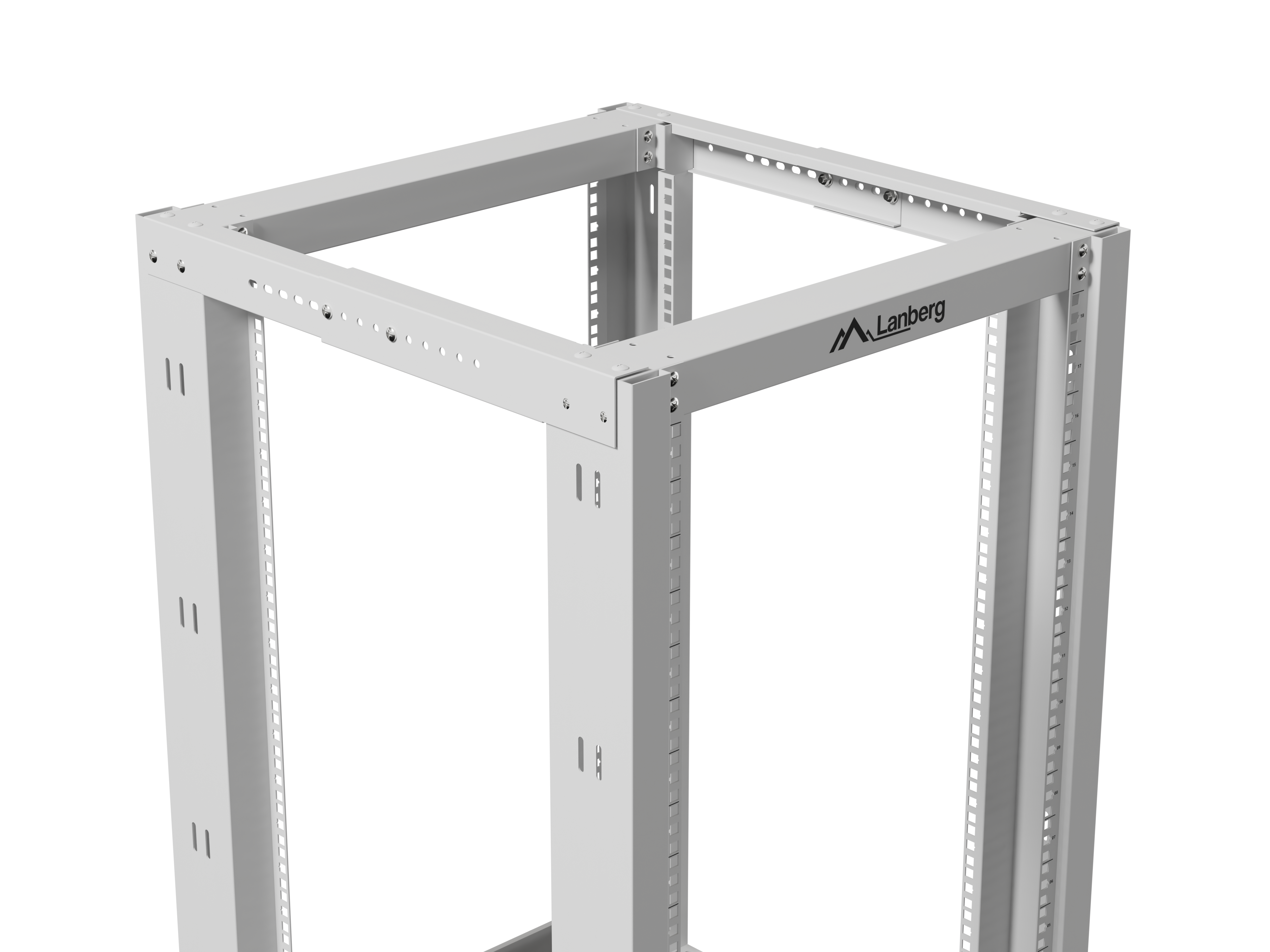 Open rack 19" 18U 600x800 gray