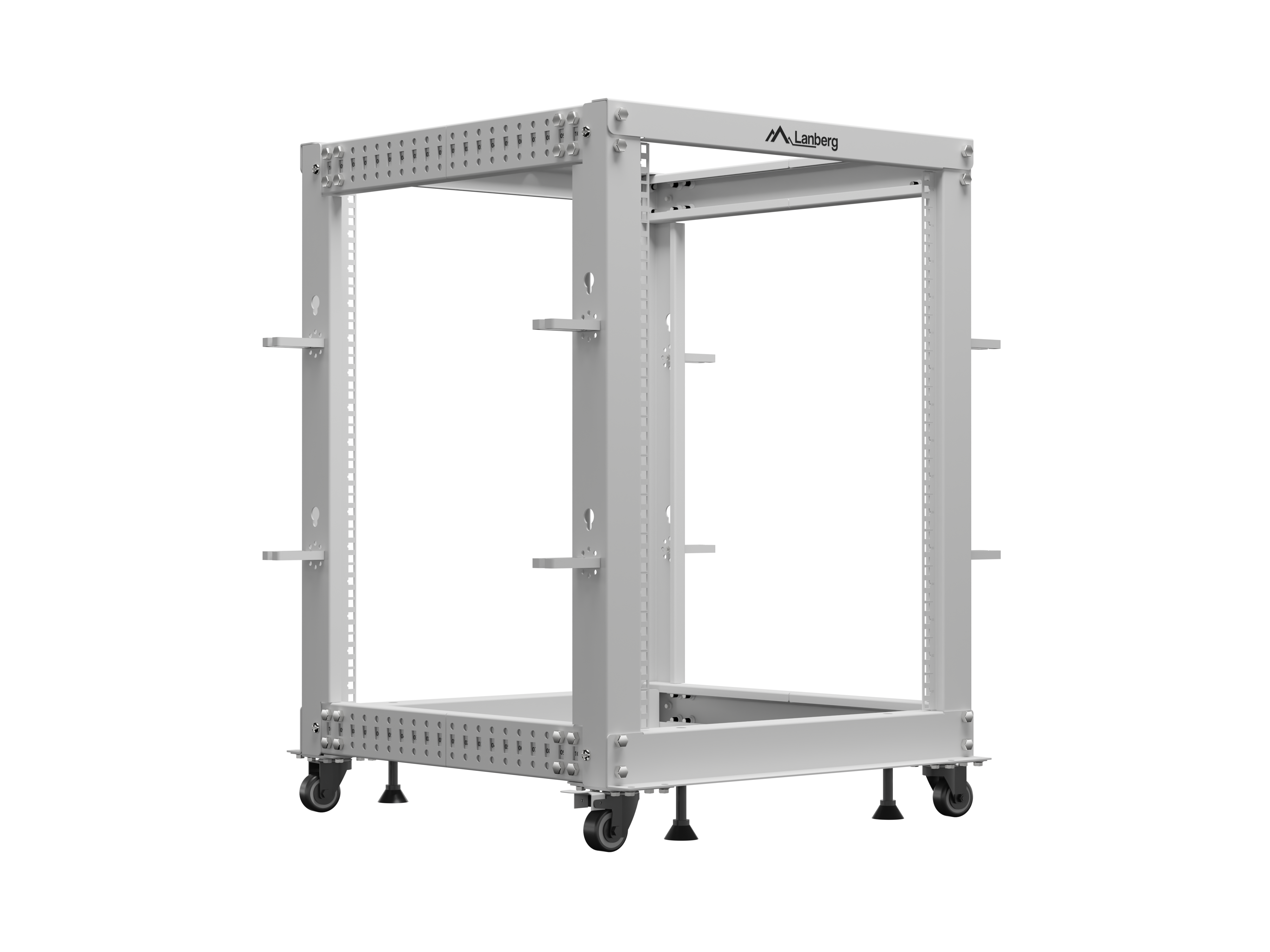 LANBERG OPEN RACK 19" 15U 600X600-1100 ADJUSTABLE GREY
