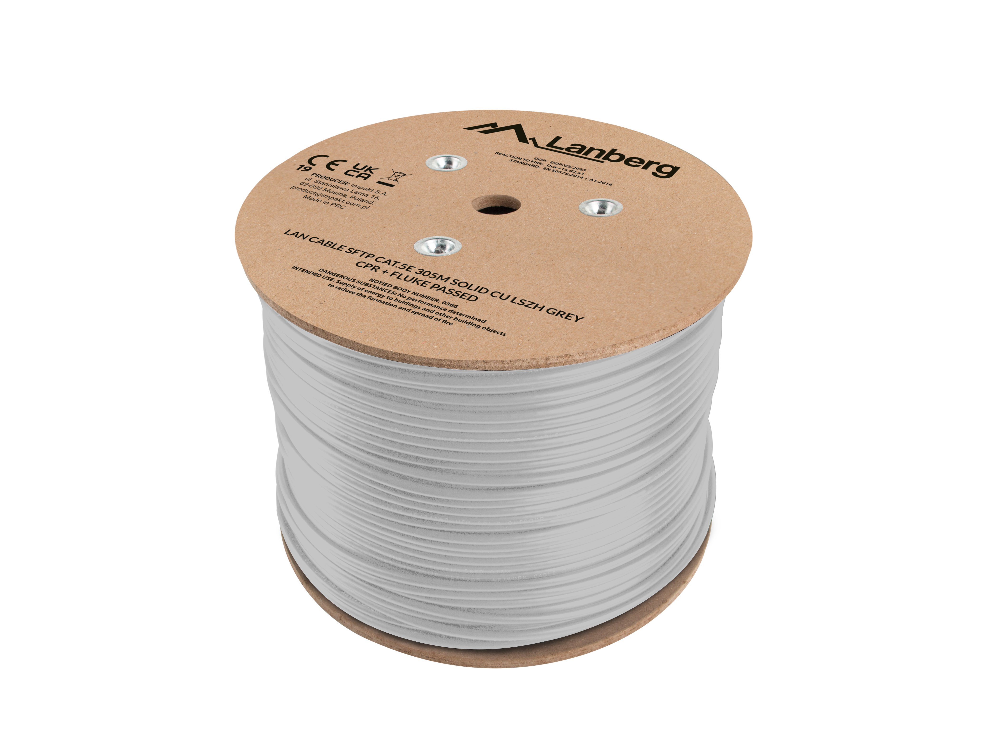 LANBERG CABLE LAN CAT.5E SFTP 305M SOLID CU CPR