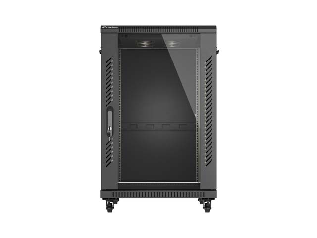 LANBERG 19" 18U 600x800 freistehend Glastür (FlatPack) sw (Speditionsversand)