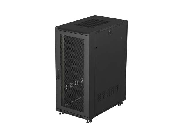 LANBERG 19" 27U 600x1000 freisteh. perf. Tür (FlatPack) sw
