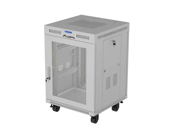 LANBERG 19" 15U 600x600 freist. LCD perfor. Tür (FlatPack)gr (Speditionsversand)