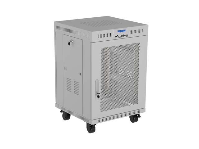 LANBERG 19" 15U 600x800 freist. LCD perfor. Tür (FlatPack)gr (Speditionsversand)