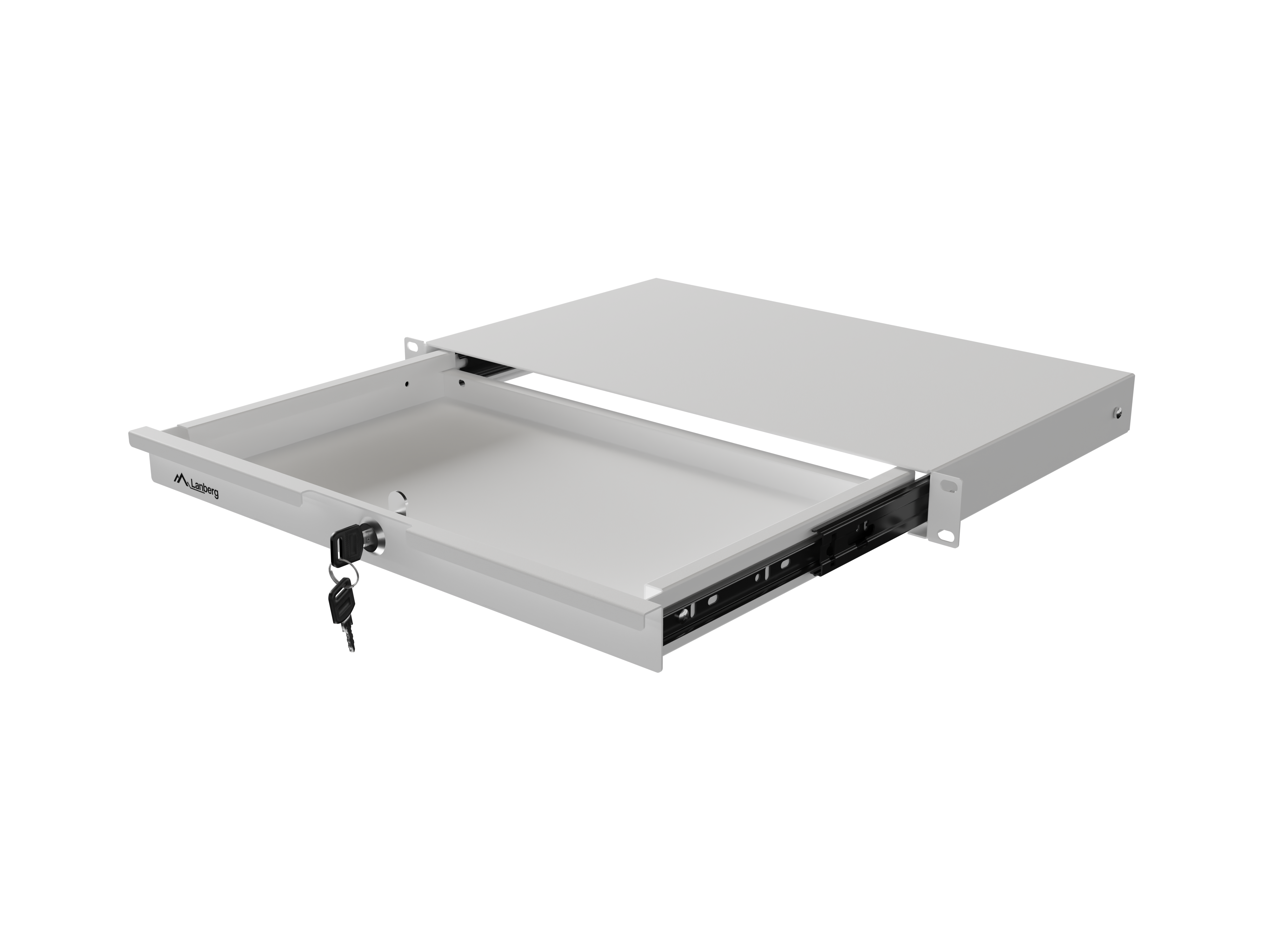 Lanberg 19" Rack Cabinet Drawer 1U 270 mm Grey (1U/483 × 270 mm, Load Capacity up to 30 kg)