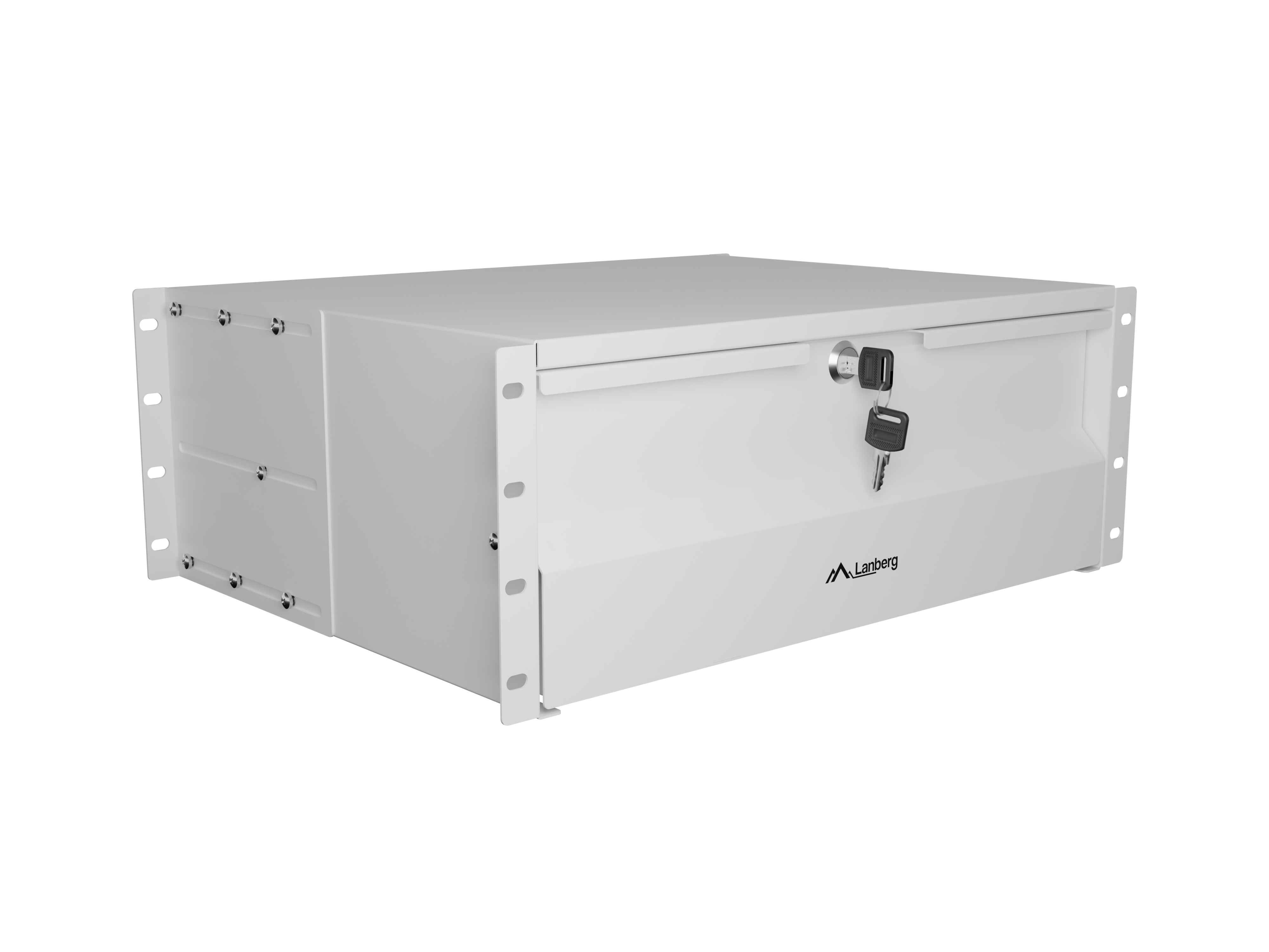 Lanberg 19" Rack Cabinet Drawer 4U 360 mm Grey (4U/483 × 360 mm, Load Capacity up to 90 kg, 4-Point Mounting)
