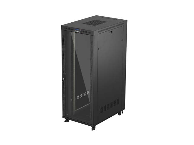 RACK CABINET 19" FREE-STANDING 42U/800X1200 (FLAT PACK) WITH GLASS DOOR LCD BLACK LANBERG V2