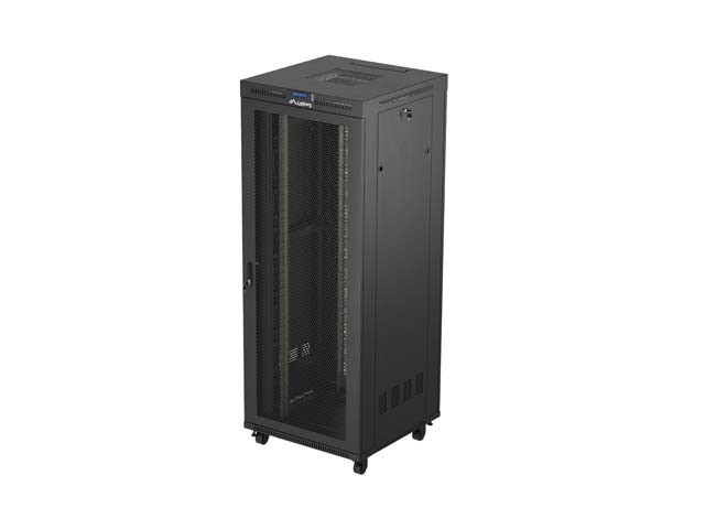 RACK CABINET 19" FREE-STANDING 42U/800X800 (FLAT PACK) WITH MESH DOOR LCD BLACK LANBERG