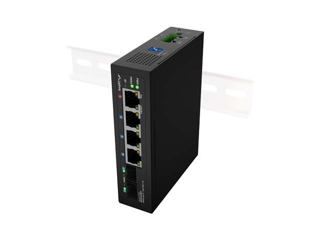 SWITCH LANBERG LIGHT INDUSTRIALPOE 1XBT 3XAT 2XSFP DIN UNMANAGMENT GIGABIT ETHERNET