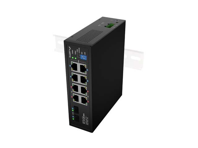 SWITCH LANBERG ILGE-8P-2S-120 POE 4XBT 4XAT 2XSFP DIN UNMANAGMENT GIGABIT ETHERNET