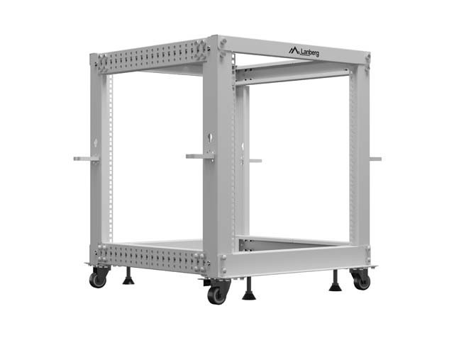 OPEN RACK 19" 12U 600X600-1100 ADJUSTABLE GREY LANBERG