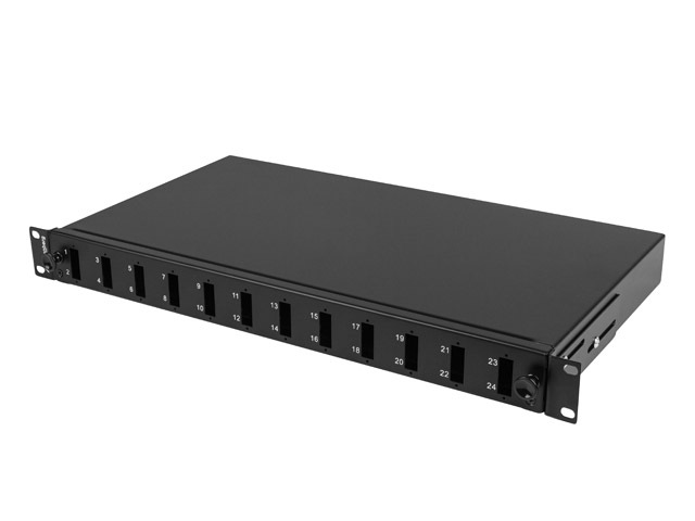 Lot Of 4 Fiber Optic Patch Panels – 1U Rackmount, 12-Port LC Duplex – 19" Width